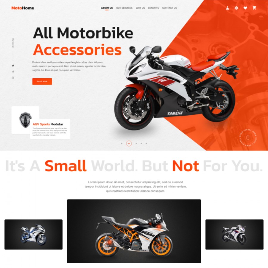 MotoHome - Motorcycle, Car and Bike, Tools and Parts Template