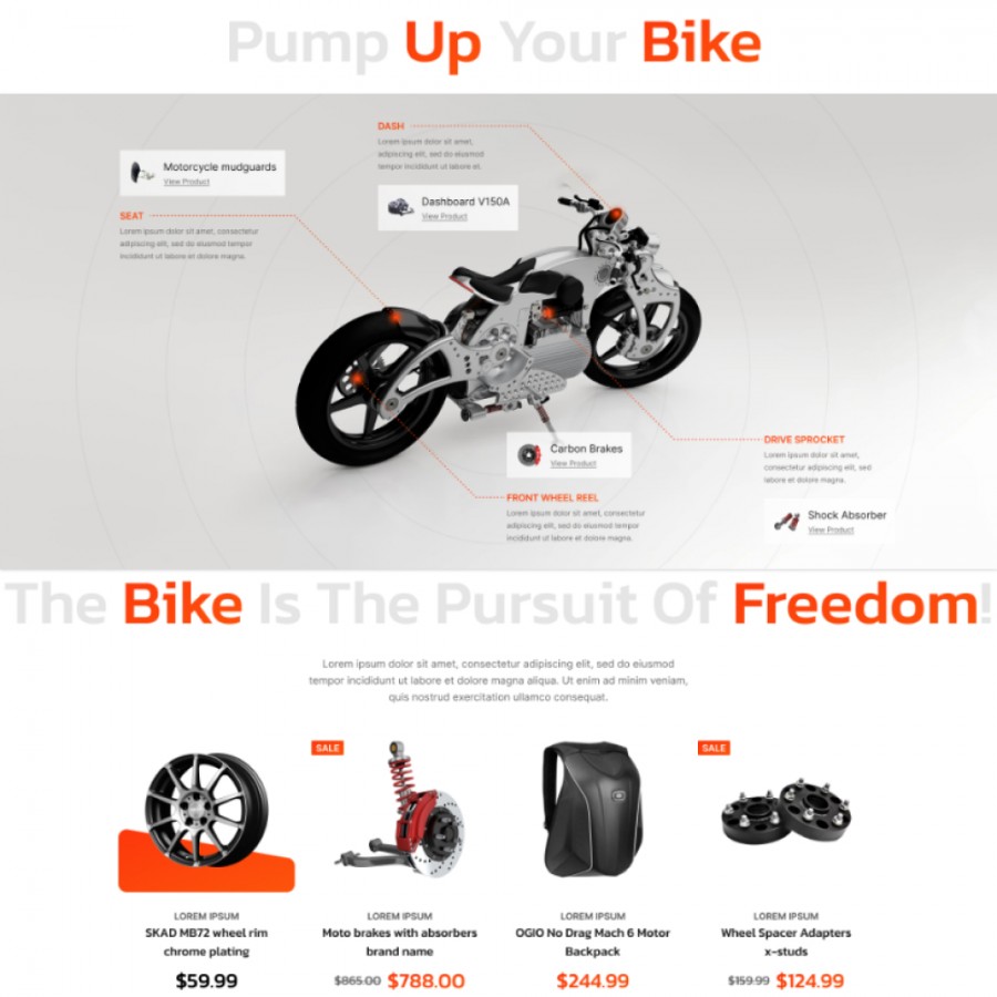 MotoHome - Motorcycle, Car and Bike, Tools and Parts Template