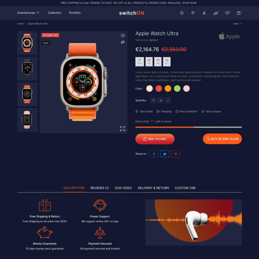 switchOn - Electronics, Technology and Games Store Template