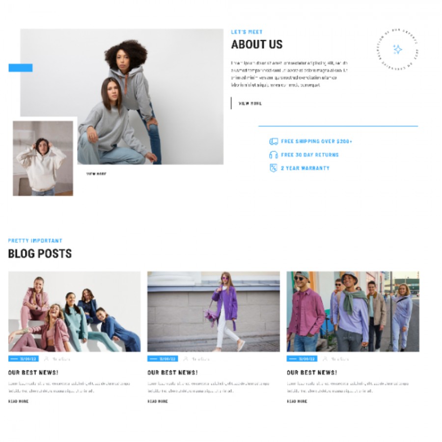 Europe - Stylish Clothes, Underwear, Accessories, Shoes Template