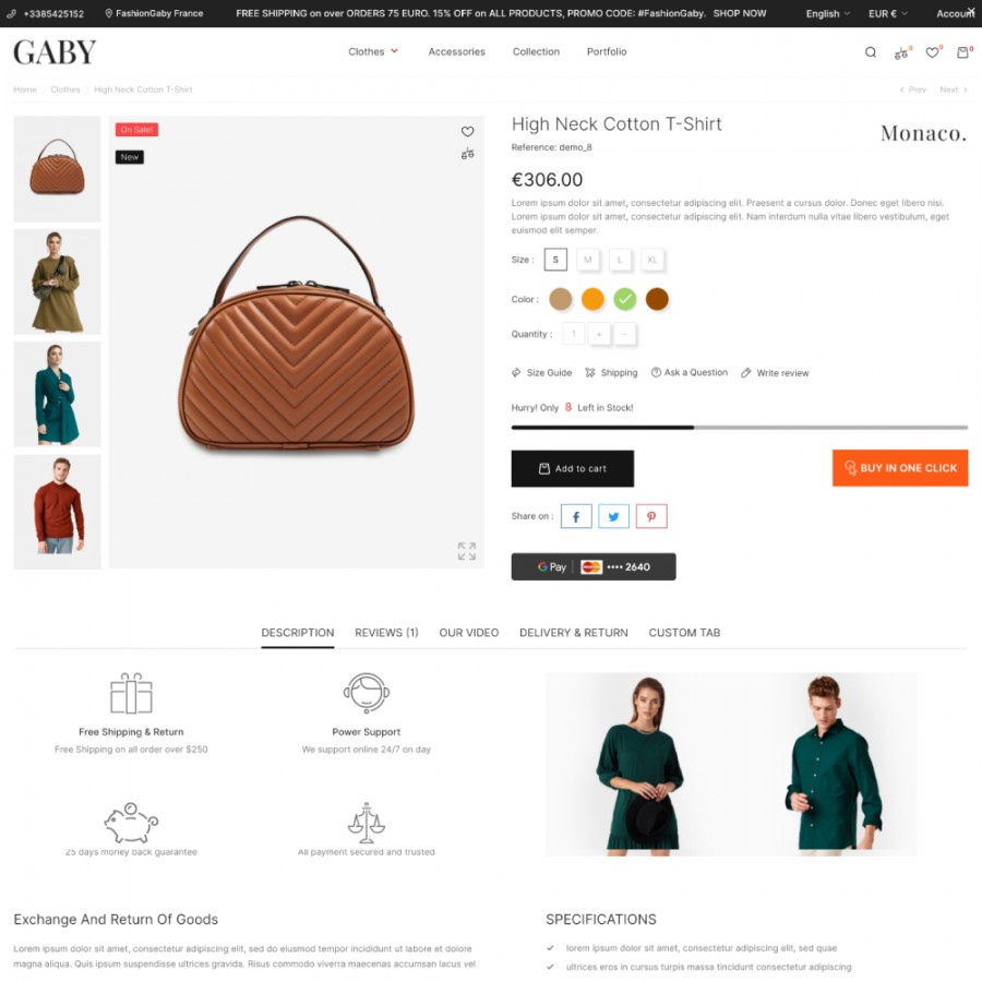 Gabby - Fashion, Clothes & Shoes, Bags & Accessories Template