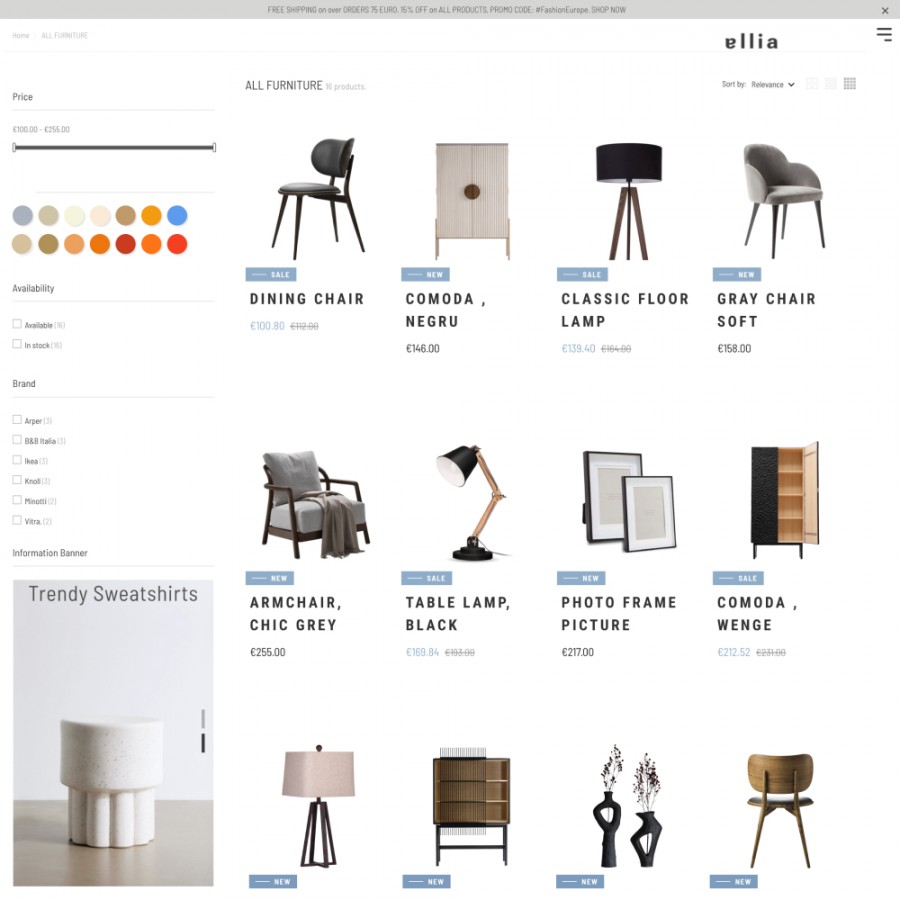 Allia - Furniture, Lighting & Mirrors, Tableware Template