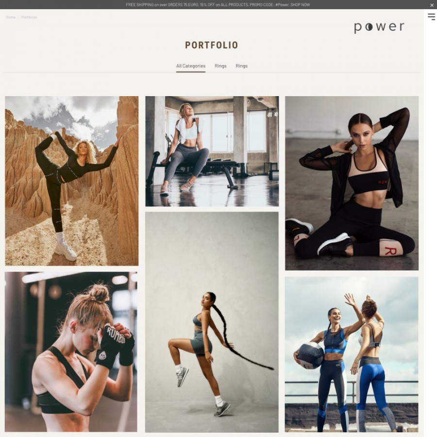 Yoga Power - Sporting & Fitness and Goods, Nutrition Template