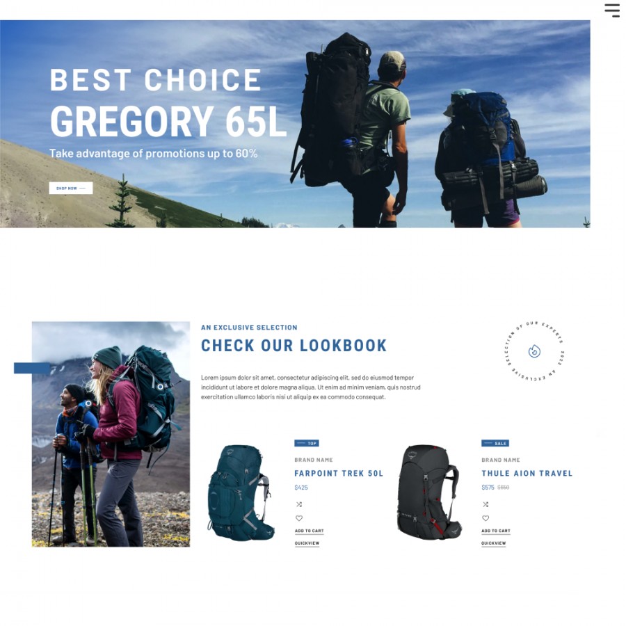 Bags Republic - Backpacks, Bags, Sports & Travel Goods Template