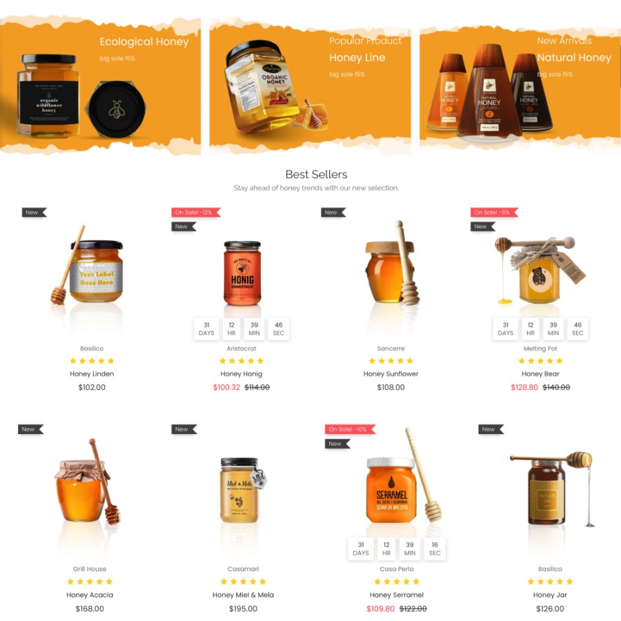 BeeLove - Honey & Beekeeping, Sweets, Pastry, Candy Template