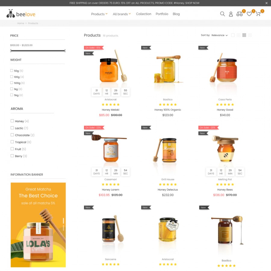 BeeLove - Honey & Beekeeping, Sweets, Pastry, Candy Template