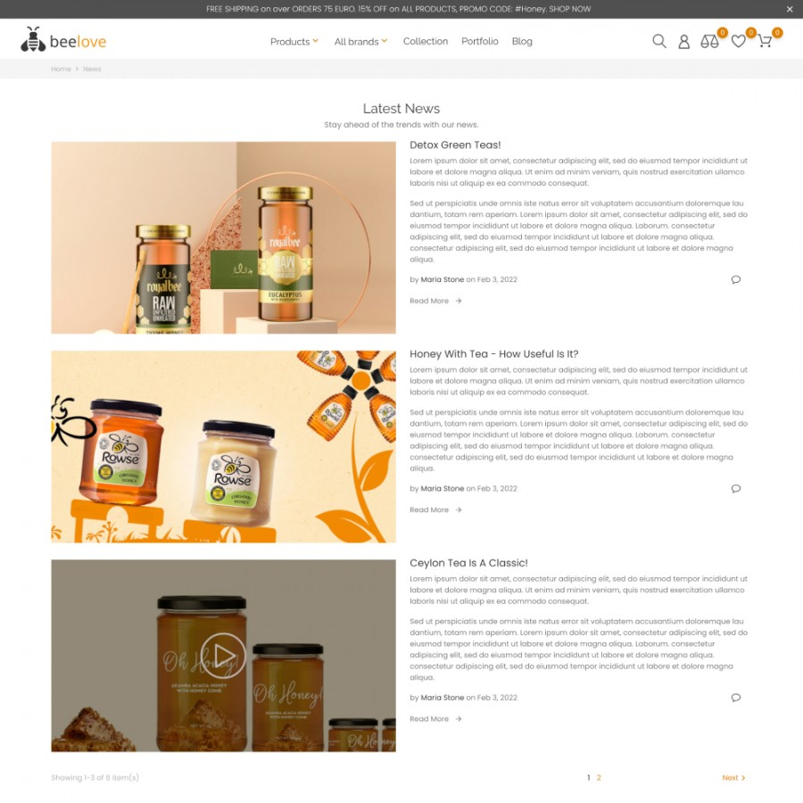 BeeLove - Honey & Beekeeping, Sweets, Pastry, Candy Template