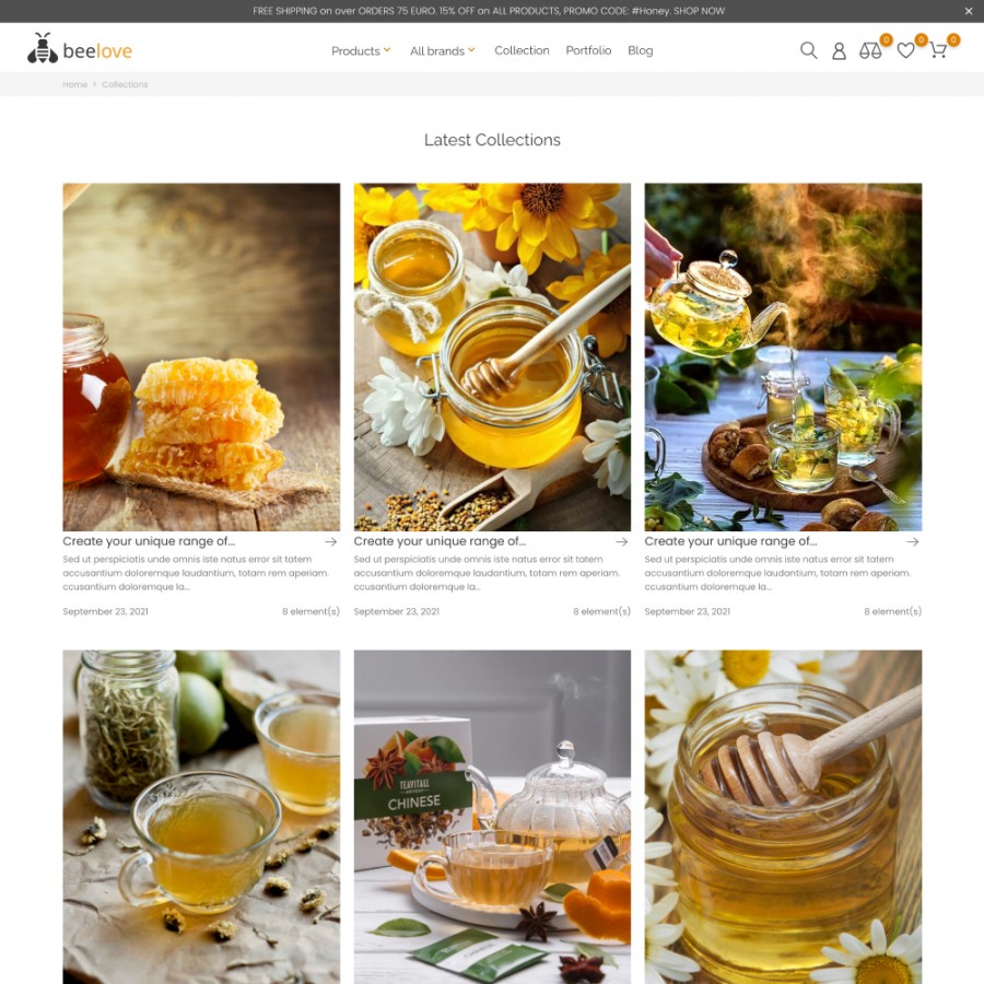 BeeLove - Honey & Beekeeping, Sweets, Pastry, Candy Template