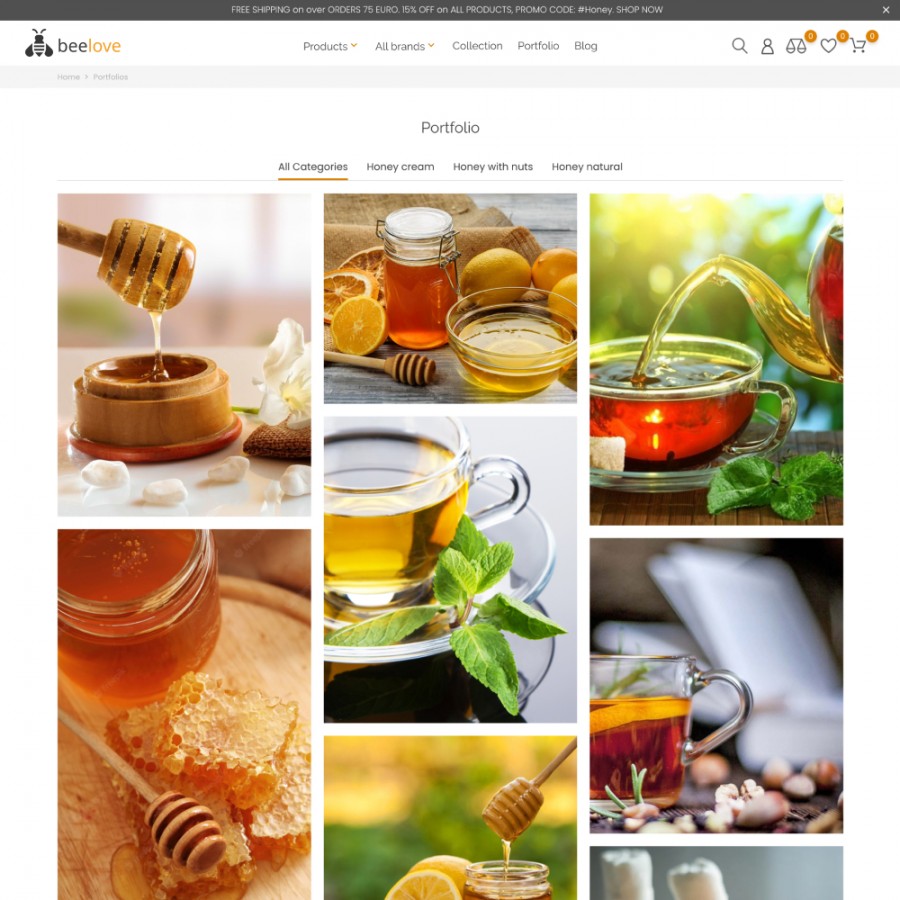 BeeLove - Honey & Beekeeping, Sweets, Pastry, Candy Template