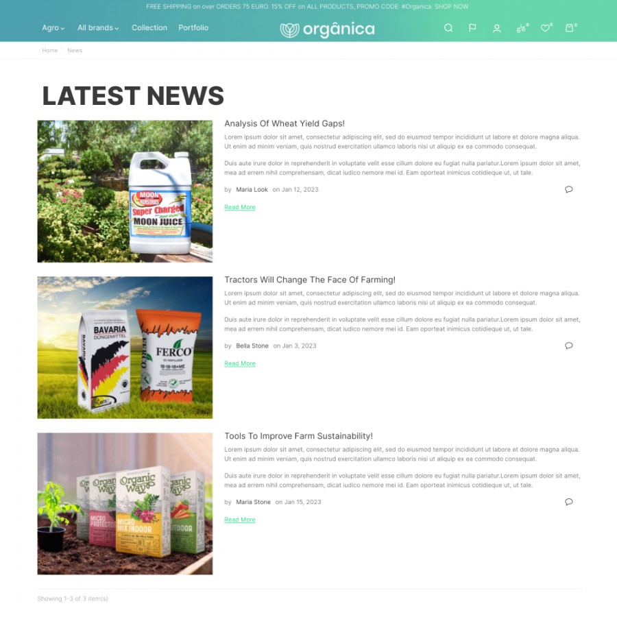 Organica - Farm & Agriculture, Fertilizer, Gardening Template