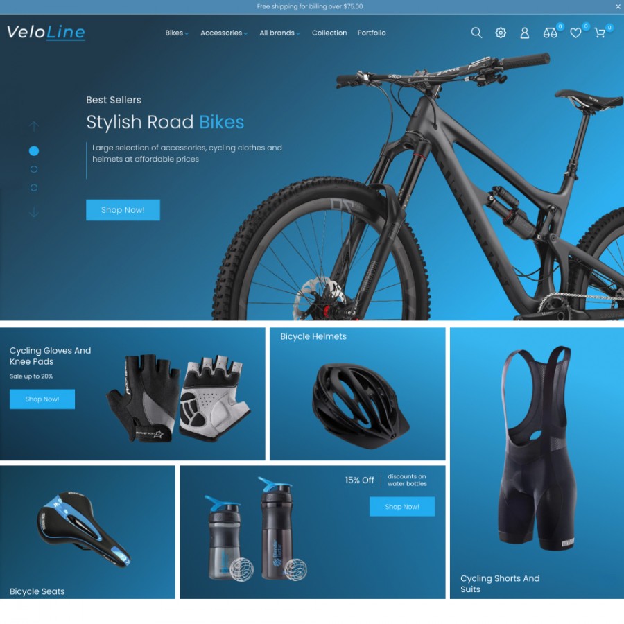 Veloline - Sports, Bikes, Cycling, Automotive & Moto Template