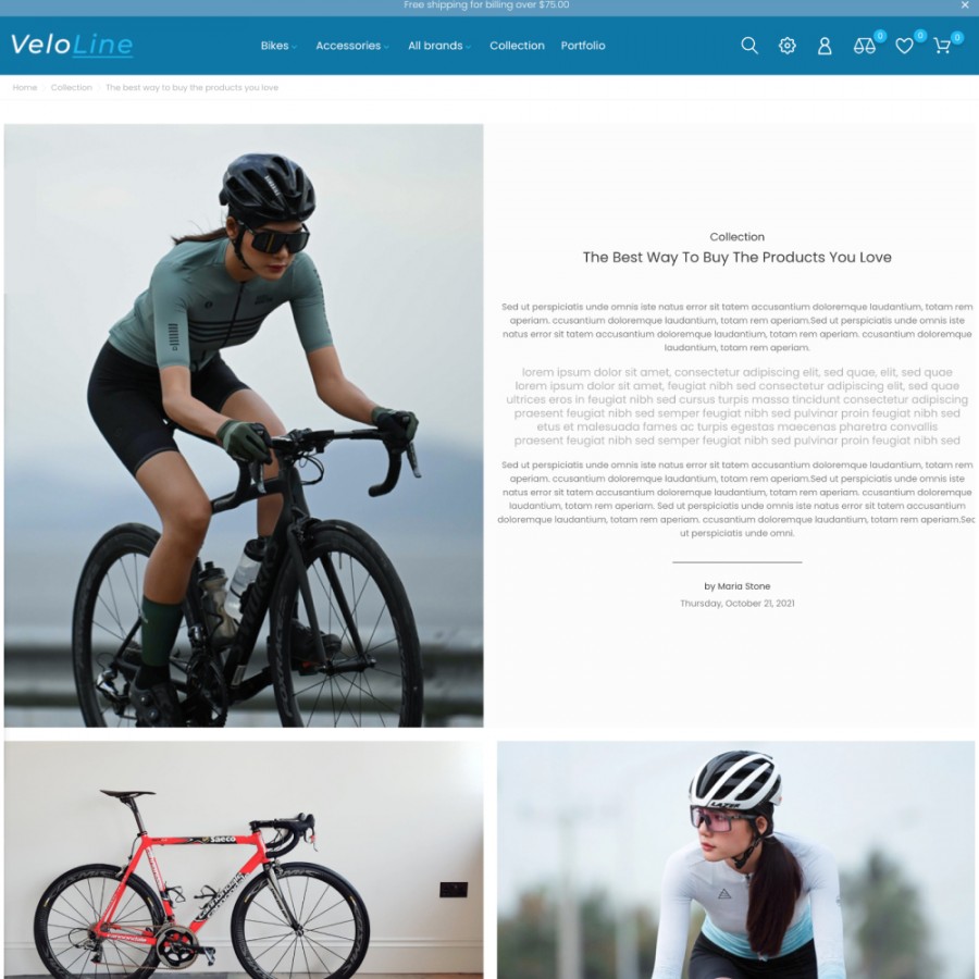 Veloline - Sports, Bikes, Cycling, Automotive & Moto Template