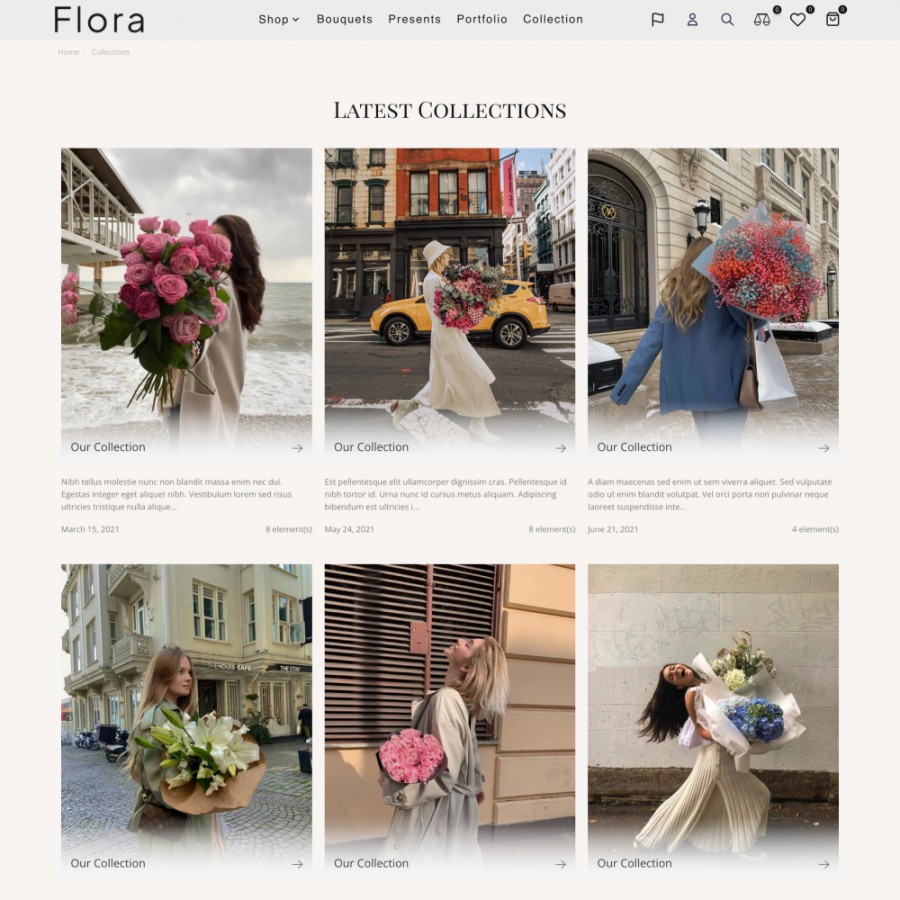 Flora - Florist, Decor, Flowers, Chocolate, Gifts Prestashop Theme