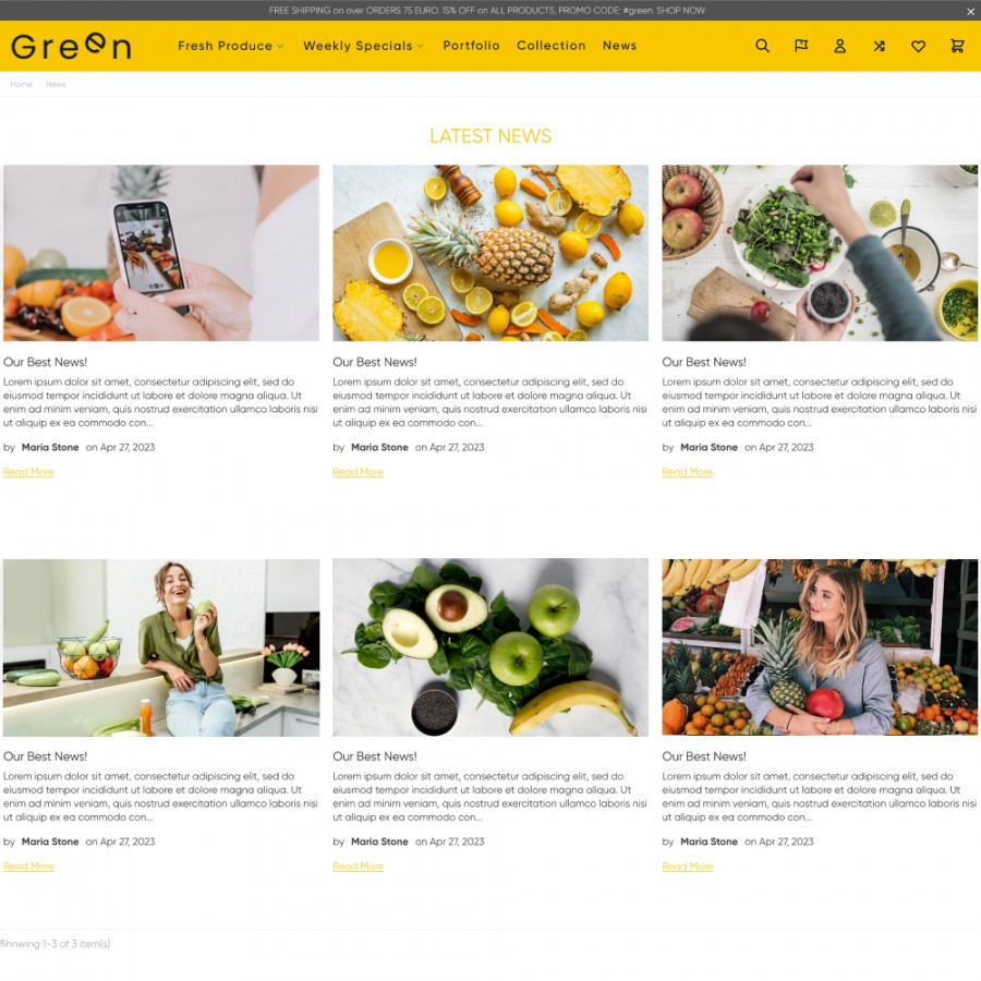 Green Food - Nutritious Meals, Market, Farm Fair Prestashop Template