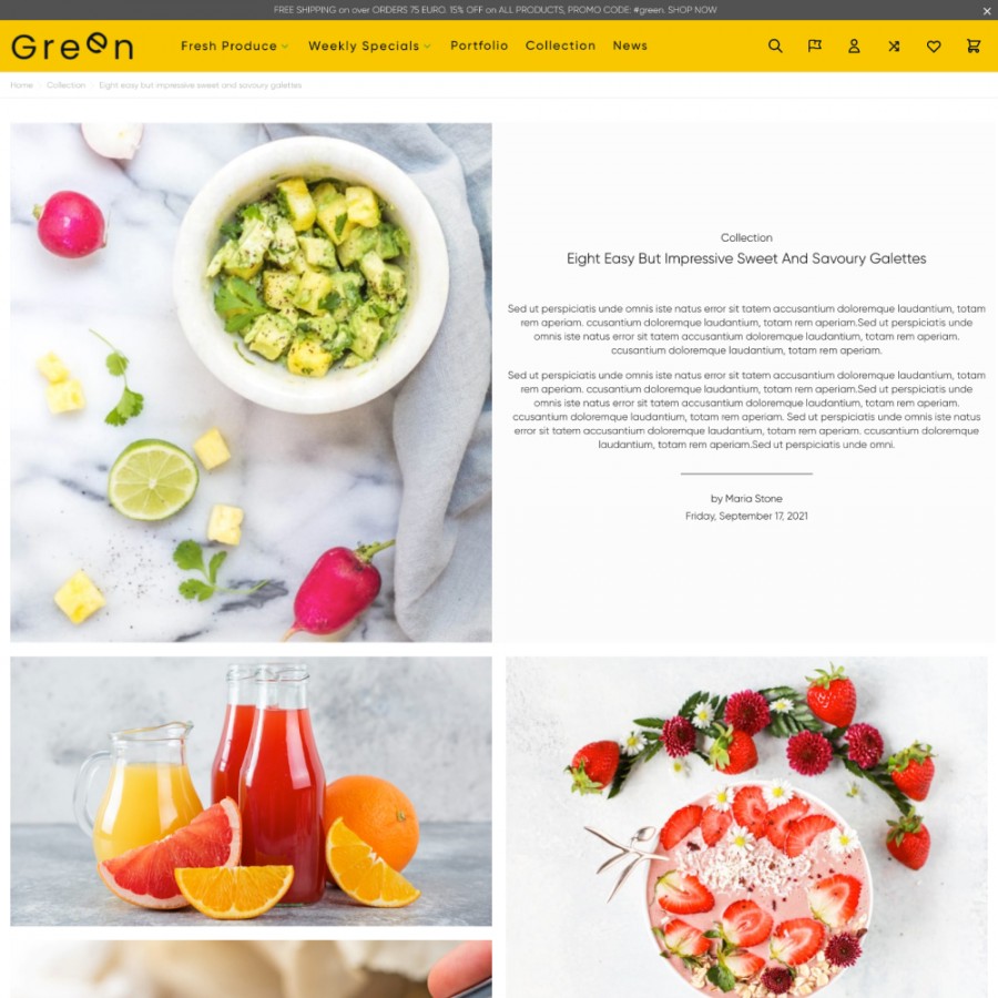 Green Food - Nutritious Meals, Market, Farm Fair Prestashop Template