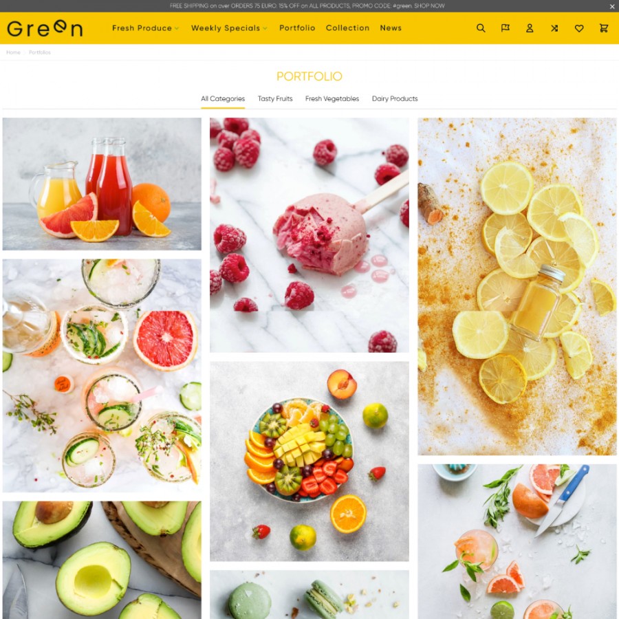 Green Food - Nutritious Meals, Market, Farm Fair Prestashop Template