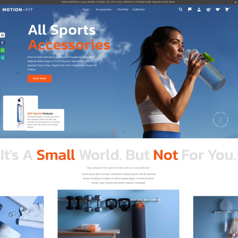 Motion Fit - Sports, Activities, Tourism, Fitness, Yoga Prestashop Theme