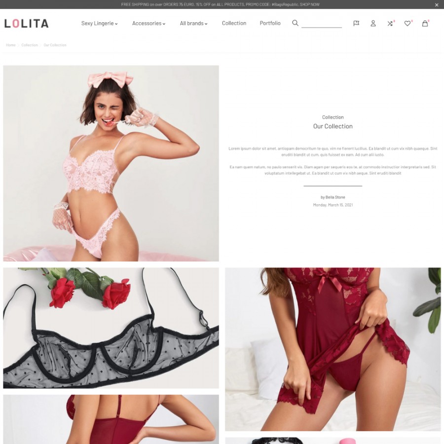 Lolita - Lingerie, Underwear, SexShop, Adult Toys Prestashop Theme