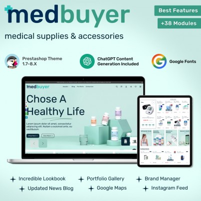 MedBuyer - Medical, Hospital, Drugs, SPA & Cosmetics Prestashop Theme