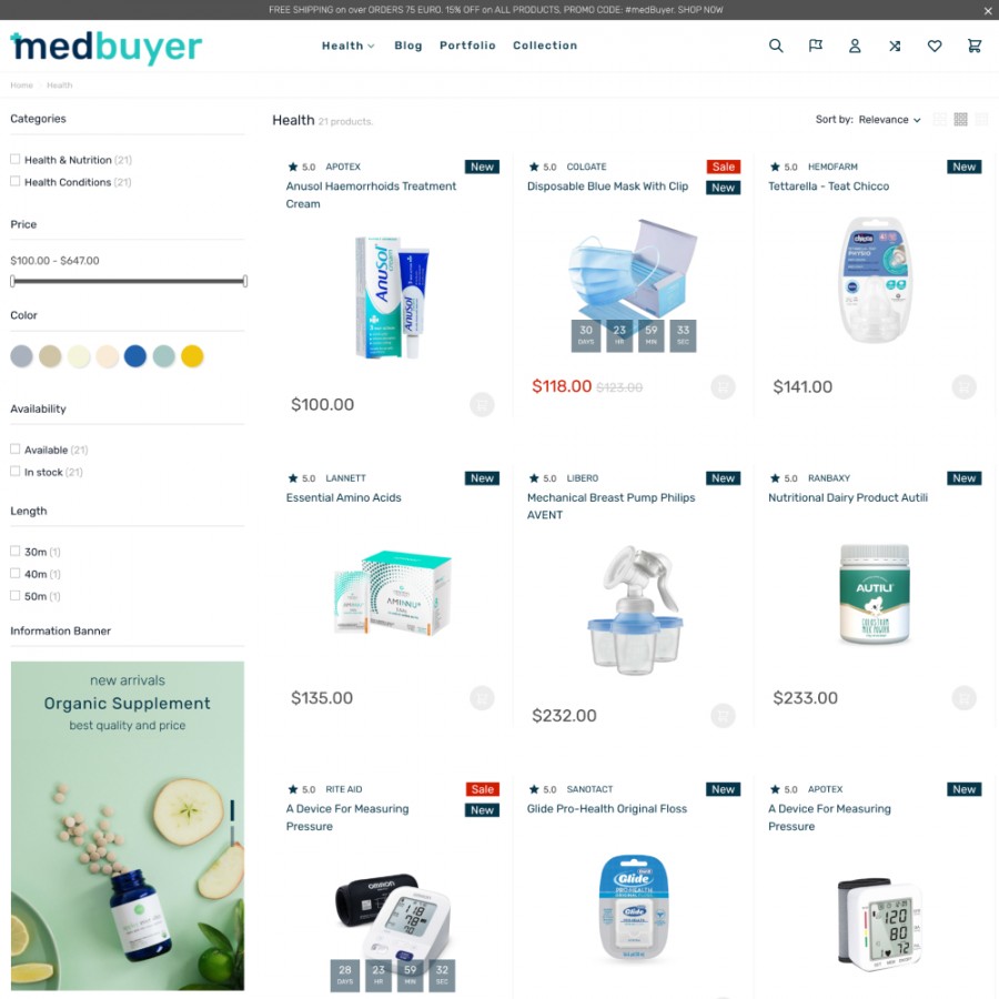 MedBuyer - Medical, Hospital, Drugs, SPA & Cosmetics Prestashop Theme