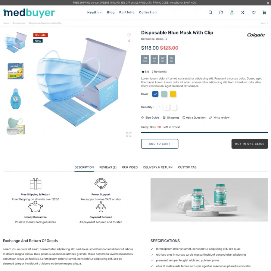 MedBuyer - Medical, Hospital, Drugs, SPA & Cosmetics Prestashop Theme