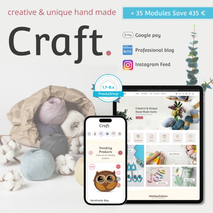 Craft Hub - Handicrafts, Paintings, Ethnic Goods, Gifts Prestashop Theme