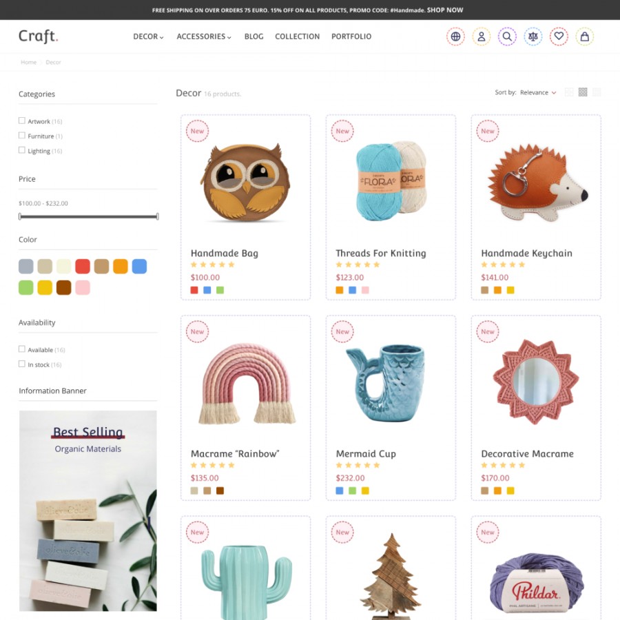 Craft Hub - Handicrafts, Paintings, Ethnic Goods, Gifts Prestashop Theme