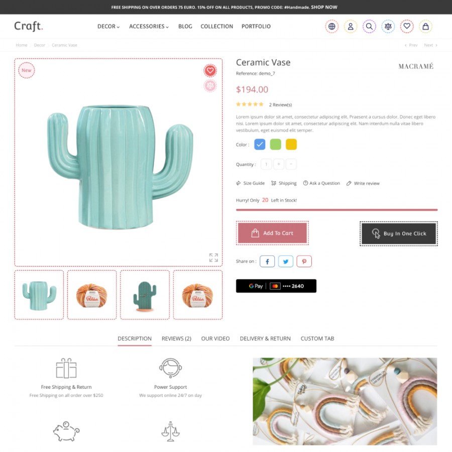 Craft Hub - Handicrafts, Paintings, Ethnic Goods, Gifts Prestashop Theme