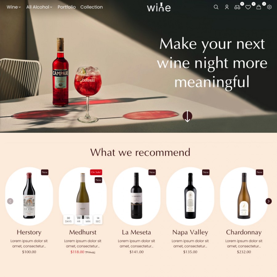 Red Wine - Drink, Alcohol, Cocktails, Tobacco Shop Prestashop Theme