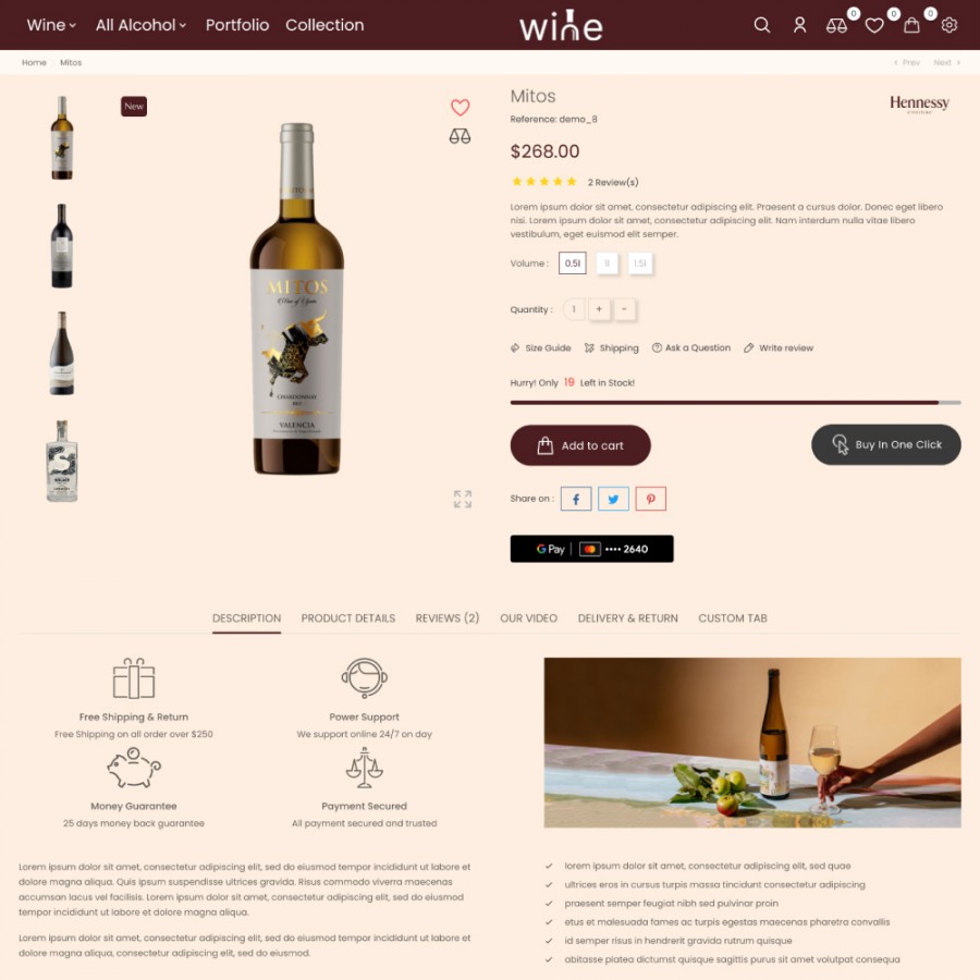 Red Wine - Drink, Alcohol, Cocktails, Tobacco Shop Prestashop Theme