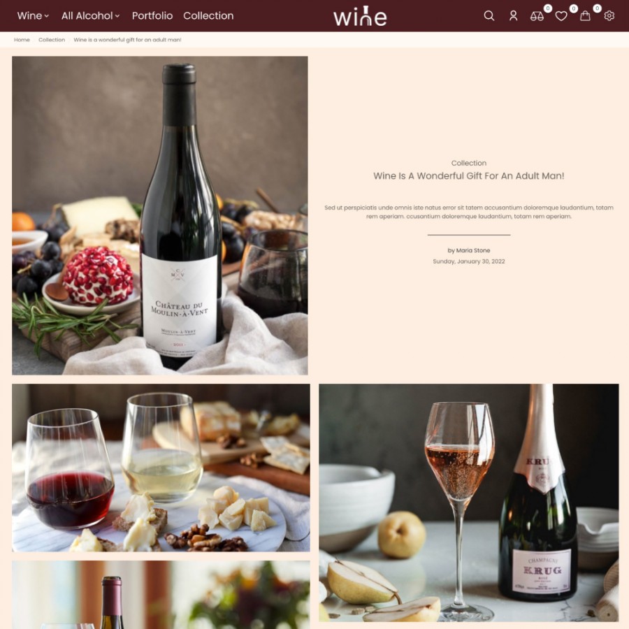 Red Wine - Drink, Alcohol, Cocktails, Tobacco Shop Prestashop Theme