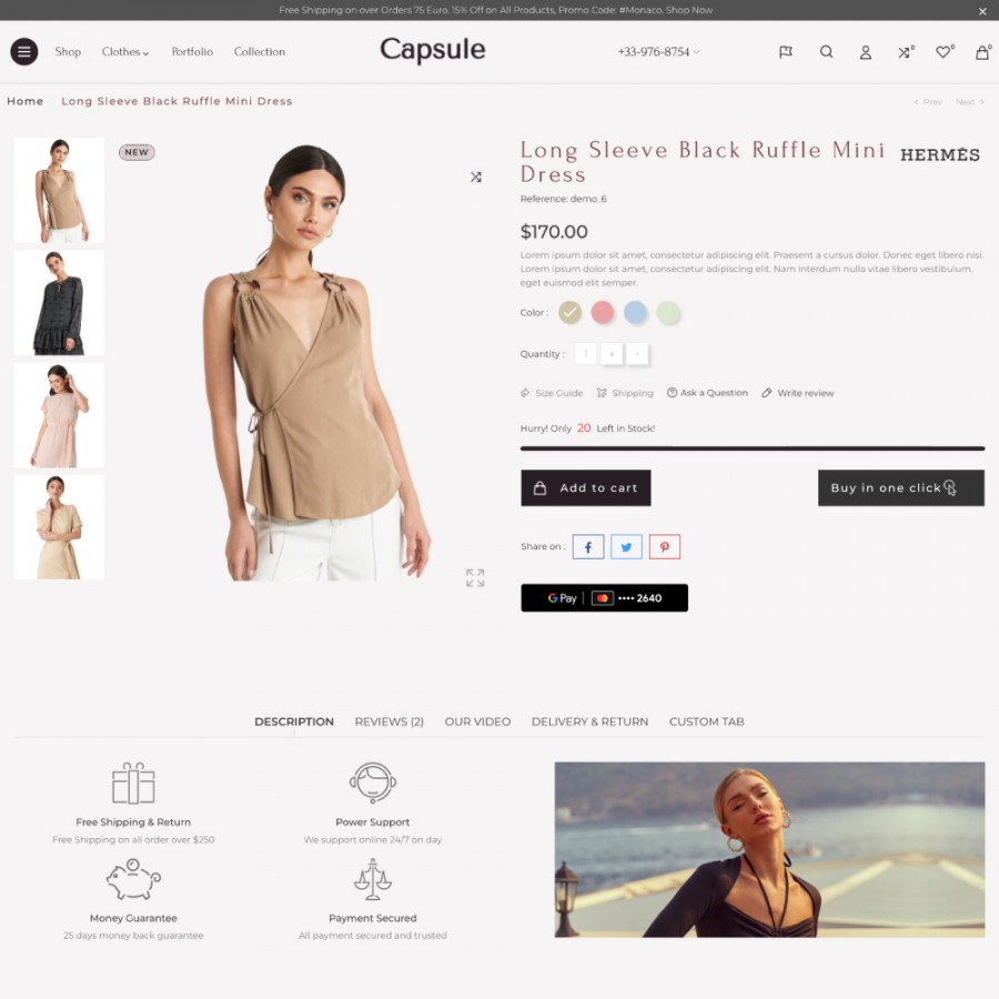 Capsule - Fashion Clothes, Shoes and Jewelry Boutique Prestashop Theme