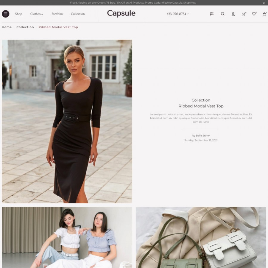 Capsule - Fashion Clothes, Shoes and Jewelry Boutique Prestashop Theme