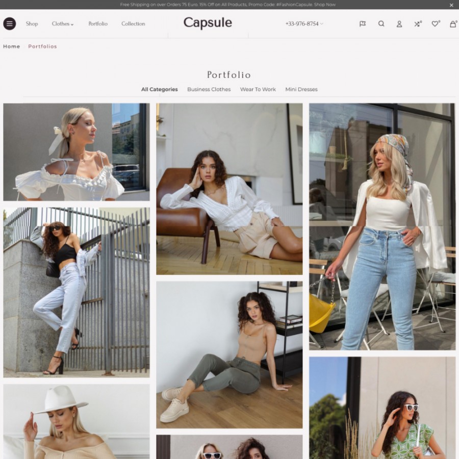 Capsule - Fashion Clothes, Shoes and Jewelry Boutique Prestashop Theme