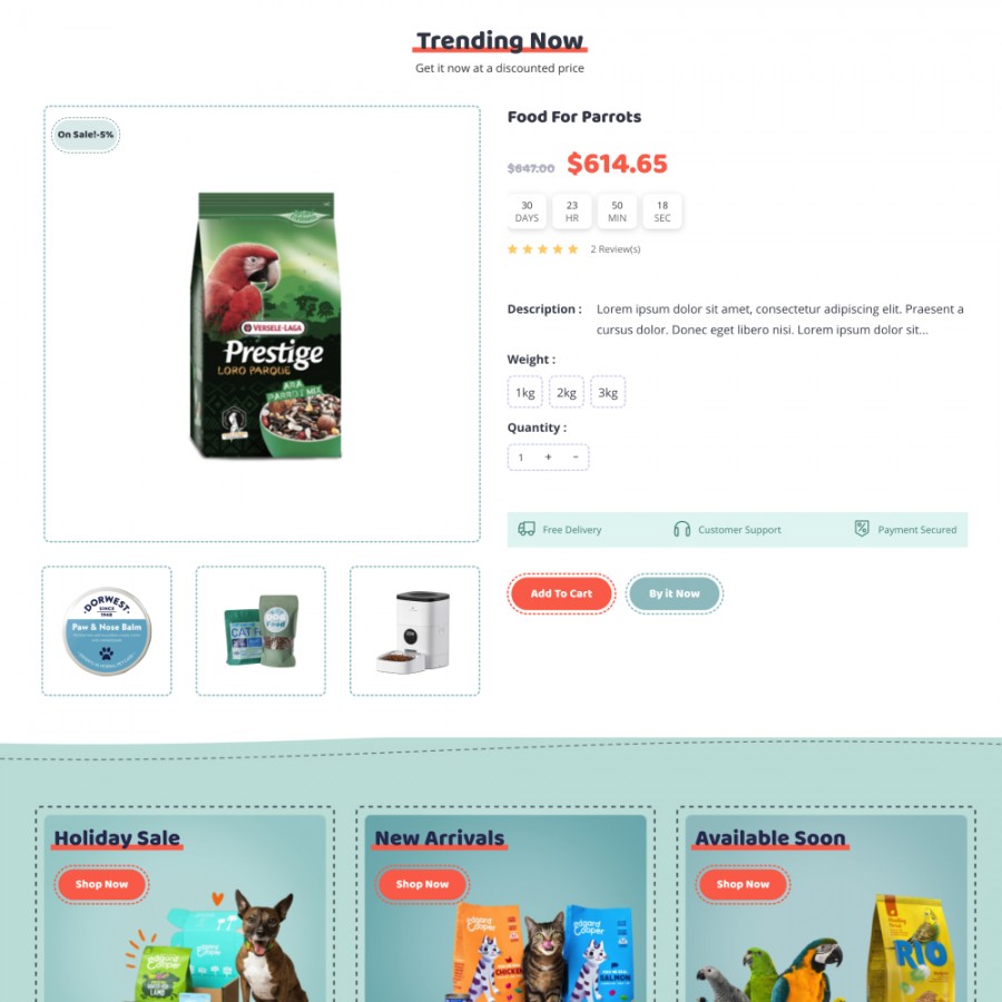 Pets Things - Animals Accessories, Pet Care, Food Prestashop Theme