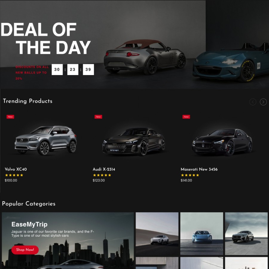 Rental Car - Auto and Motorcycles, Bikes & Tools Prestashop Theme