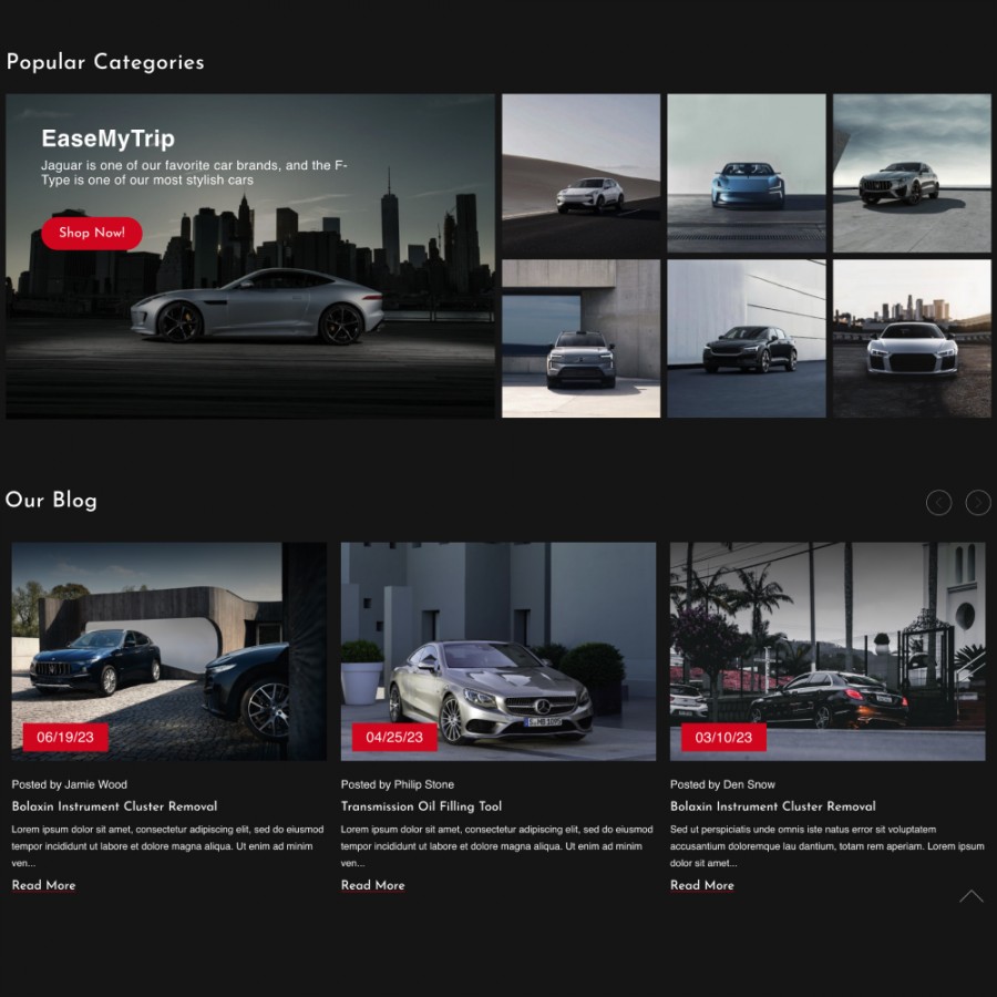 Rental Car - Auto and Motorcycles, Bikes & Tools Prestashop Theme