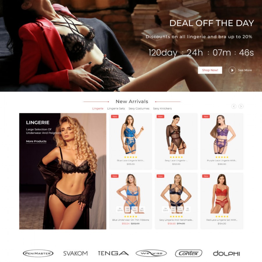 Eloise - Lingerie & Adults, Swimwear and Fashion Prestashop Theme