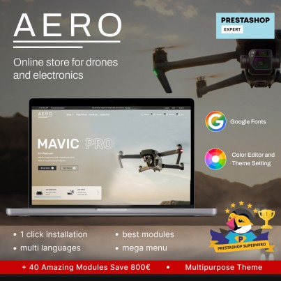 AERO - Drones, Electronics, Smart Technology, Games Prestashop Theme