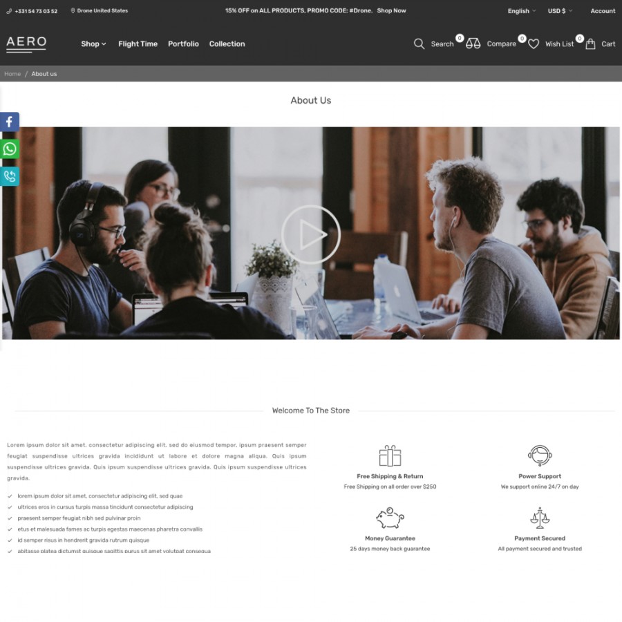 AERO - Drones, Electronics, Smart Technology, Games Prestashop Theme