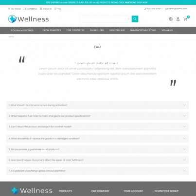Wellness –  Medicine & Drug Prestashop Theme