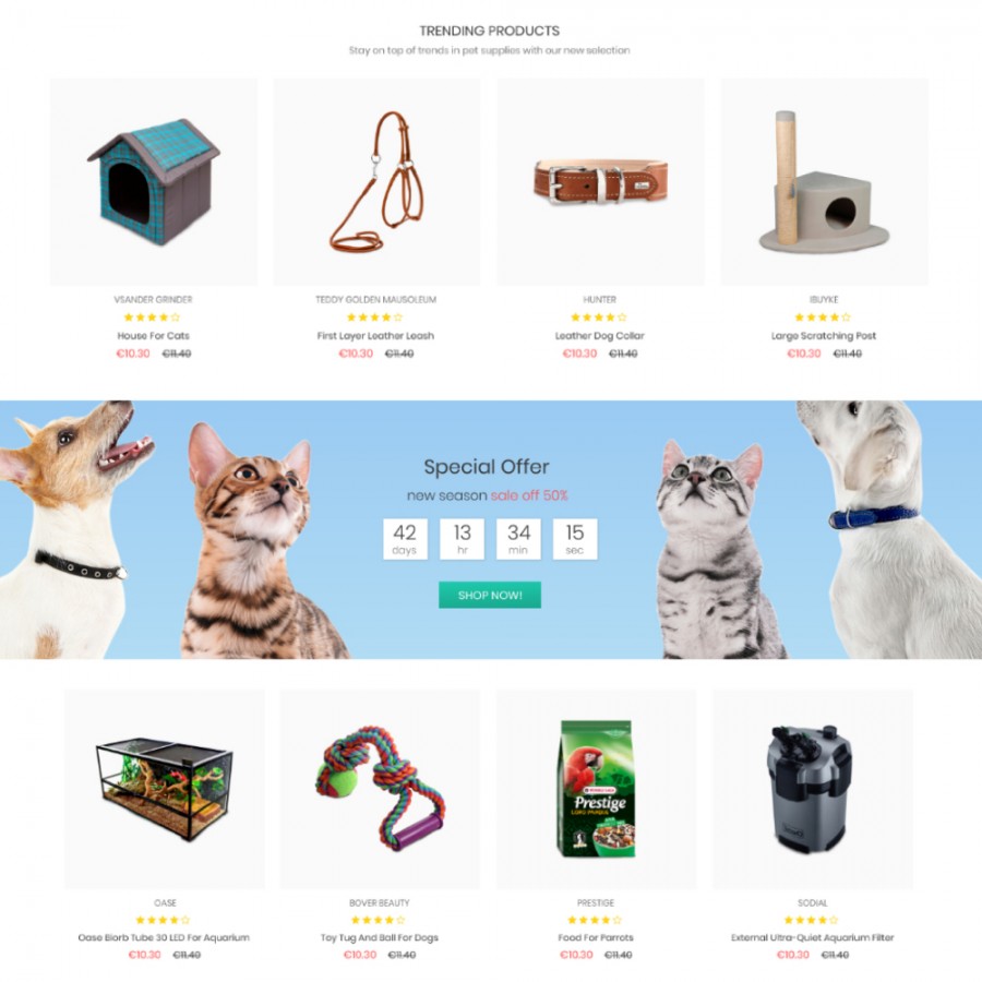 WePets - Animals & Pets Care, Food, Clothes, Toys Prestashop Theme