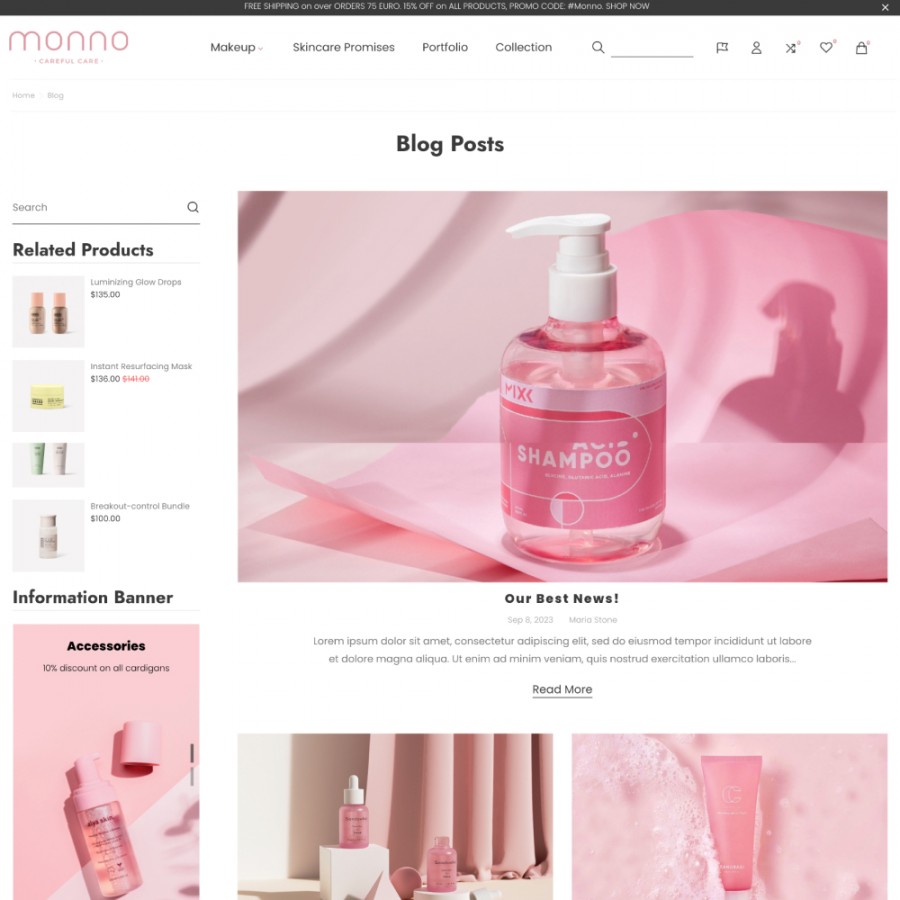 Monno - SPA, Health, Perfume, Beauty and Cosmetics Prestashop Theme