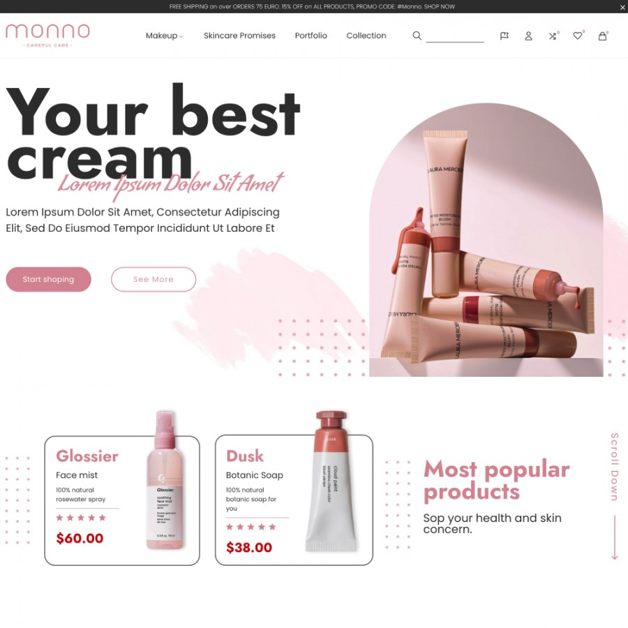 Monno - SPA, Health, Perfume, Beauty and Cosmetics Prestashop Theme