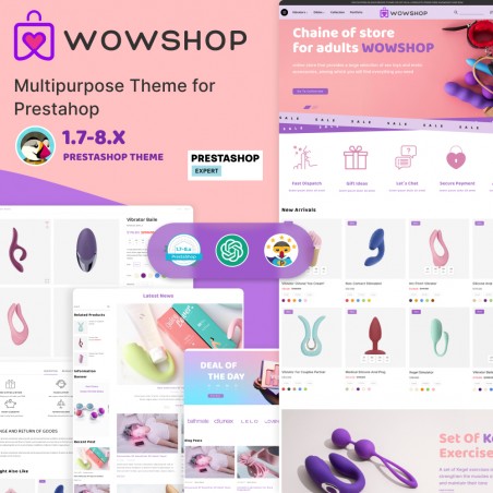 WowShop - Adult Toys, Lingerie Boutique, SexShop Prestashop Theme