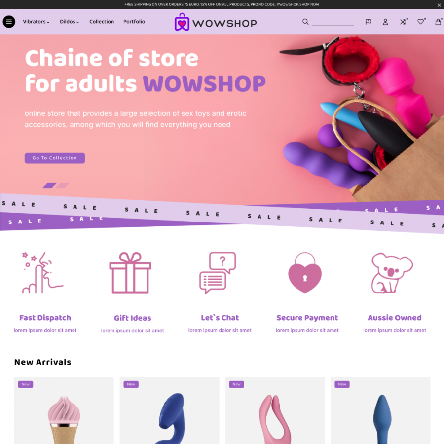 WowShop - Adult Toys, Lingerie Boutique, SexShop Prestashop Theme