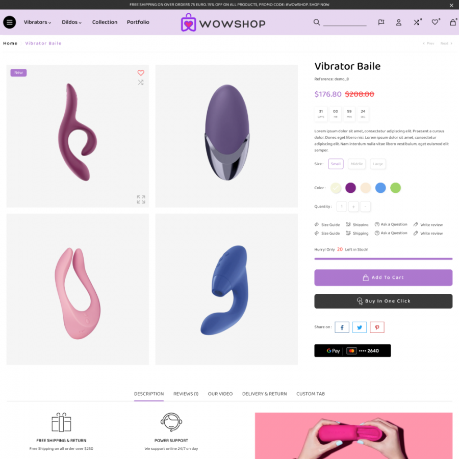 WowShop - Adult Toys, Lingerie Boutique, SexShop Prestashop Theme