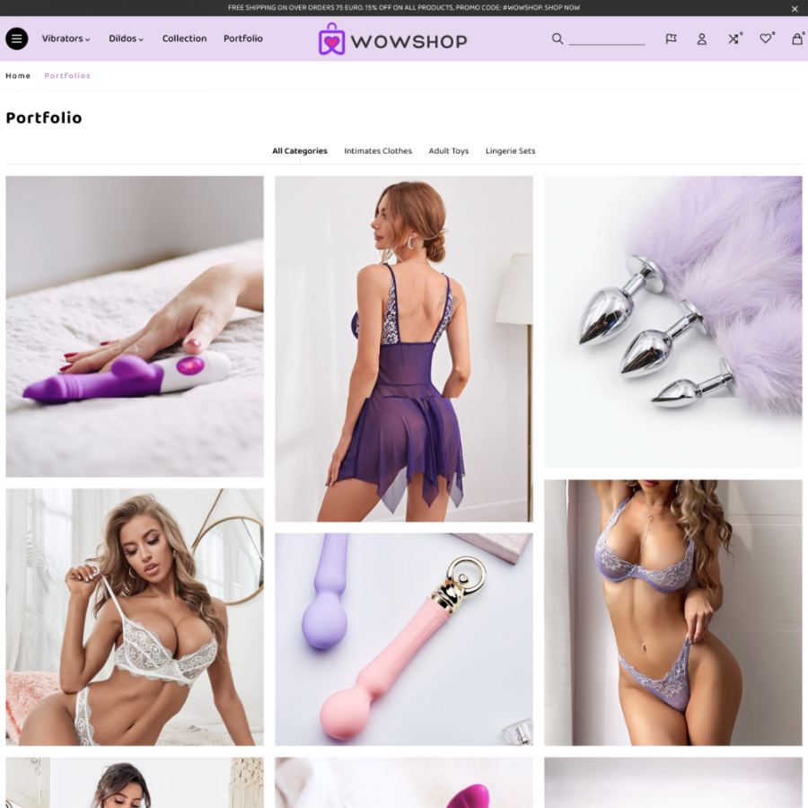 WowShop - Adult Toys, Lingerie Boutique, SexShop Prestashop Theme