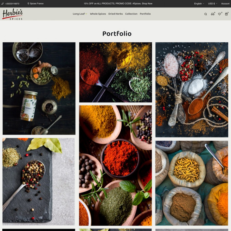 Spices - Eco Herbs & Food Shop, Restaurant, Supermarket Prestashop Theme