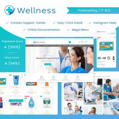 Wellness –  Medicine & Drug Prestashop Theme